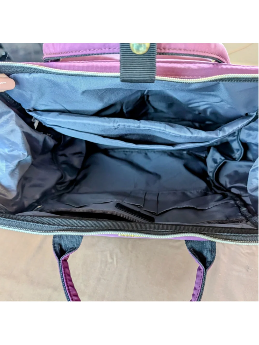 LOVEVOOK Purple Travel Laptop Bag Diaper Bag Backpack NWT USB Port Multi Pockets